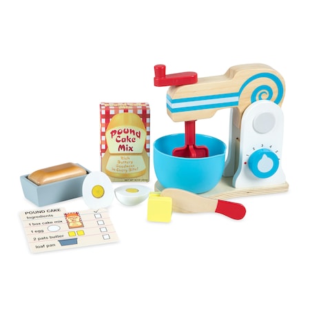 Melissa & Doug Wooden Make-a-Cake Mixer Set 9840